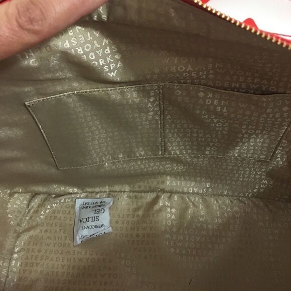 NWT Kate Spade South of the Border Med. Harmony Tote Maraschino Chevron #ChicBag - Picture 6 of 8